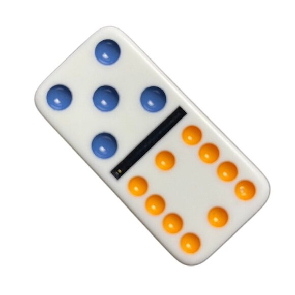 Double Twelve Dominoes Replacement Tile 5 10 Color Dot mq - Picture 2 of 3